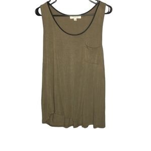 OLIVE & OAK olive green racerback pocket tank top